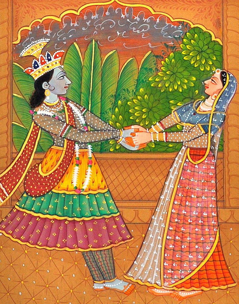 Radha Krishna Raas Leela Miniature Painting Classical History India