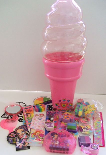 Lisa Frank Party Favor Big Pink Ice Cream Cone Lot