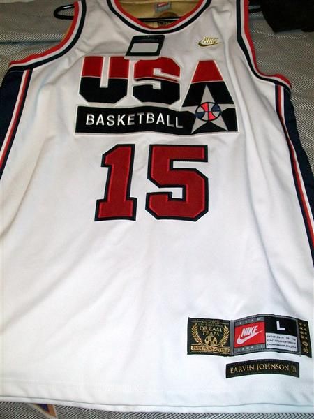 Magic Johnson Signed NBA USA Nike Dream Team Jersey Exact Proof