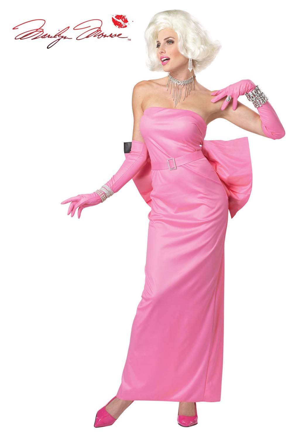 Marilyn Monroe Pink Diamonds Dress Costume Adult New
