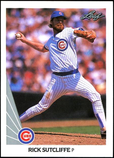 1990 Leaf Rick Sutcliffe Marvell Wynne Chicago Cubs Wrong Back Error