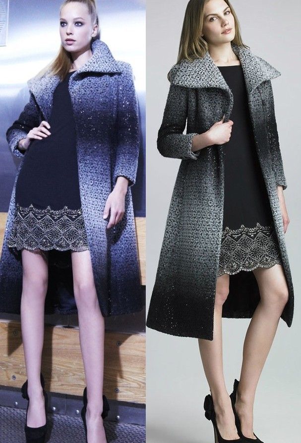 Fall New $898 Alice Olivia Mary Shimmery Coat Size XS S