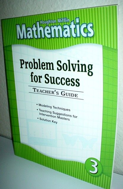 Houghton Mifflin 3rd Grade 3 Math Problem Solving for Success Teacher