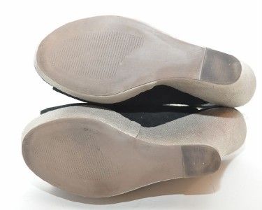 Steve Madden Wardenn Black Suede Wedge Platform Sandal Womens Shoes