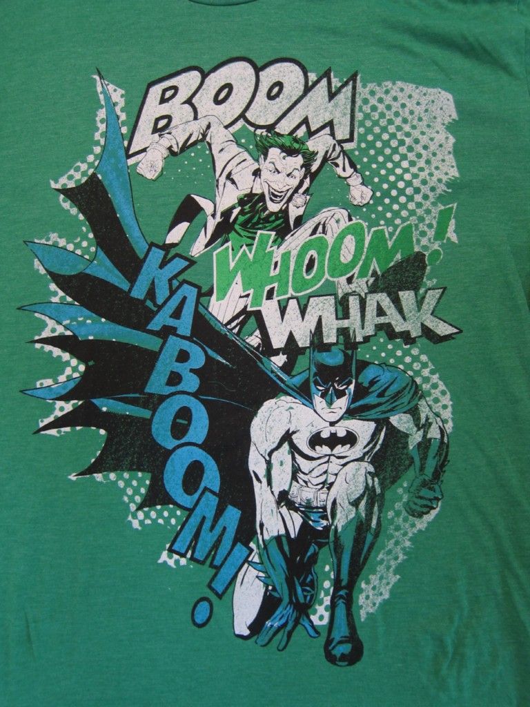 Mens Batman T Shirt Robin Joker s M L XL Super Heroes Vintage Many