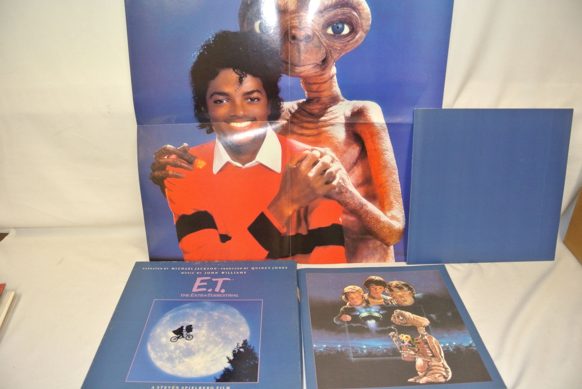 LP Michael Jackson E T Narrated Vinyl Record Poster Vintage