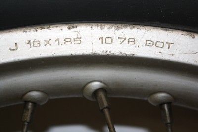 Honda CR125 1979 Elsinore 18 Rear Wheel Rim Tire Spoke CR125R Vintage