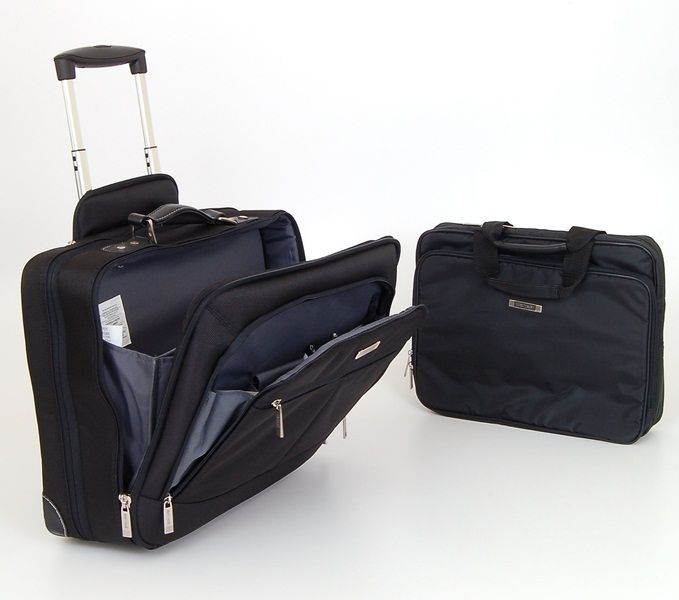 Wheeled Business Case 2 in 1 Free Laptop Portfolio + Rolling Briefcase
