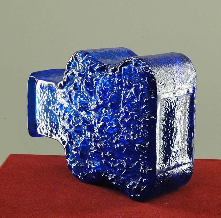 Retro Art Glass Vase, by Lars Helsten for Skruf Sweden