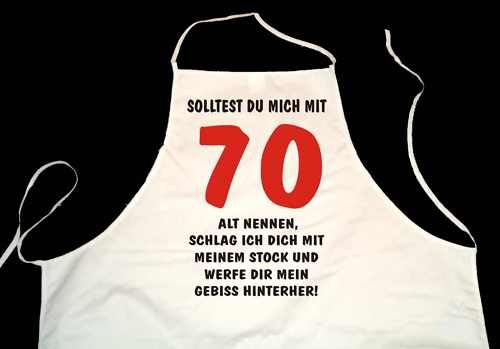900 Fun Shirt SHOP Schürze JAHRGANG GEBURTSTAG 70 g117