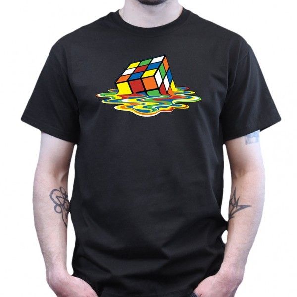 Big Bang Theorie   Melting Rubik Zauberwürfel   T Shirt   Sheldon