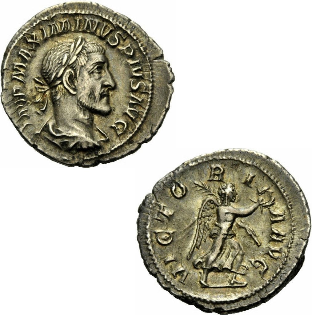 Maximinus Thrax Denar Rom 235/236 Victoria Avg Kranz Palmzweig