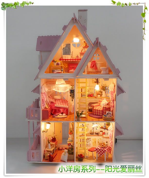 Puppenhaus Dollhouse Miniatur Sunshine Alice DIY Spielzeug Puppenstube