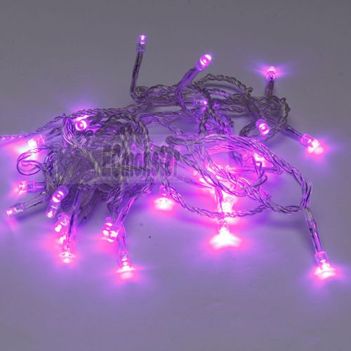 New Romantic Bright Lights 30 LED Battery Outdoor String Light Purple