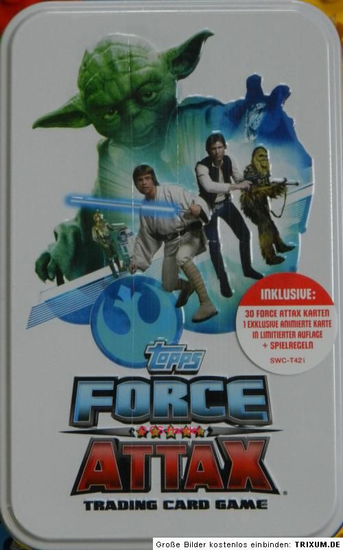 Star Wars FORCE ATTAX Serie 3 Tin Box Sammelbox mit 30 Sammelkarten