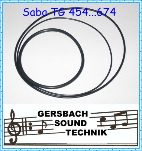 Riemensatz Saba Tonband TG 564 Rubber drive belt kit
