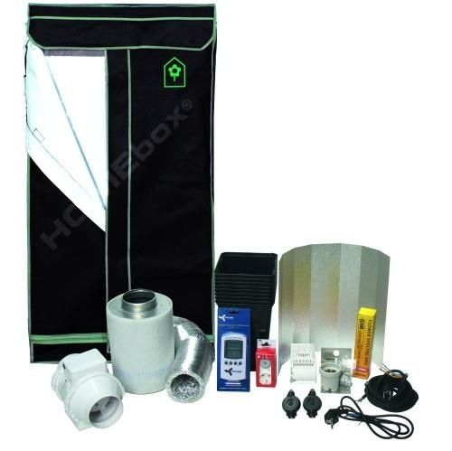 Growbox Homebox Set Erde XS 150 Eco Grow Tent mit Natriumdampflampe