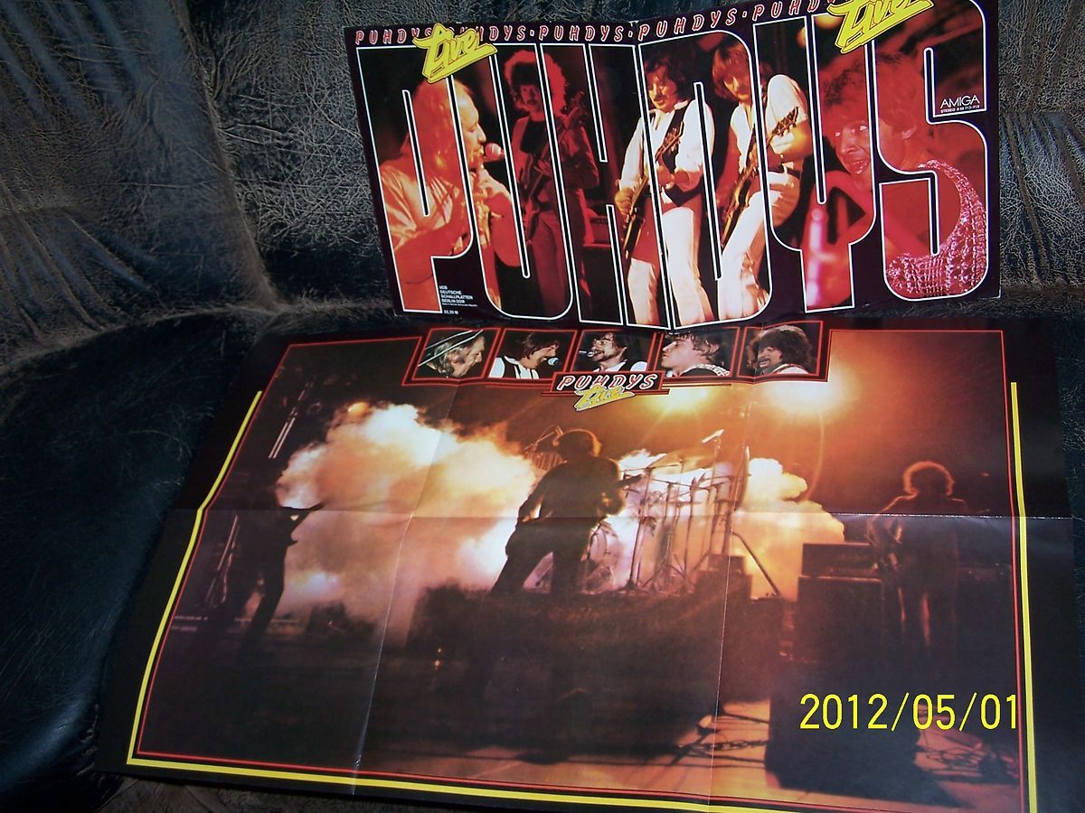 Puhdys 2 LP Puhdys Live    AMIGA RECORDS OSTROCK + BIG POSTER