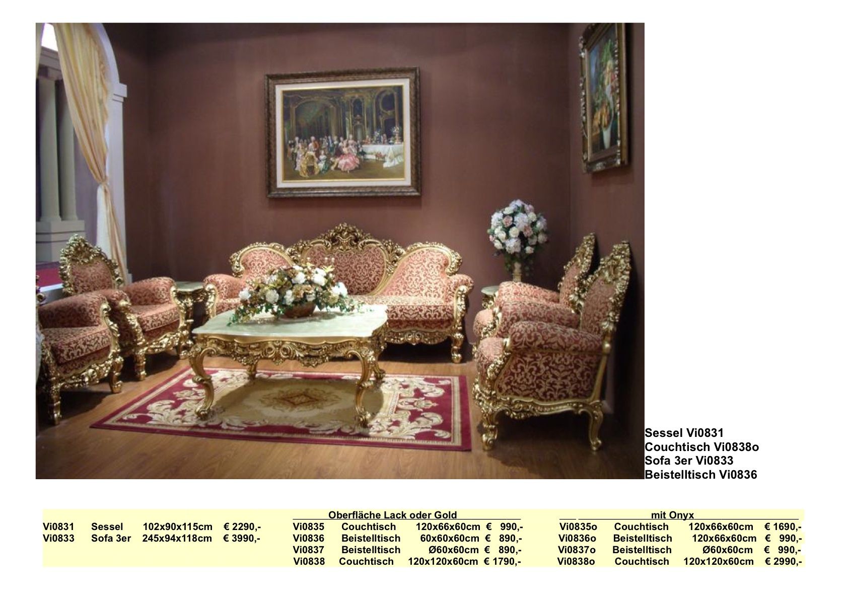 Katalog Venezianischer Barock Stilmöbel Barock Möbel
