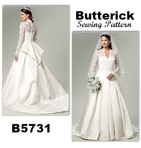 BUTTERICK MISSES BRIDAL BRIDESMAID WEDDING GOWN DRESS SEWING PATTERN 6